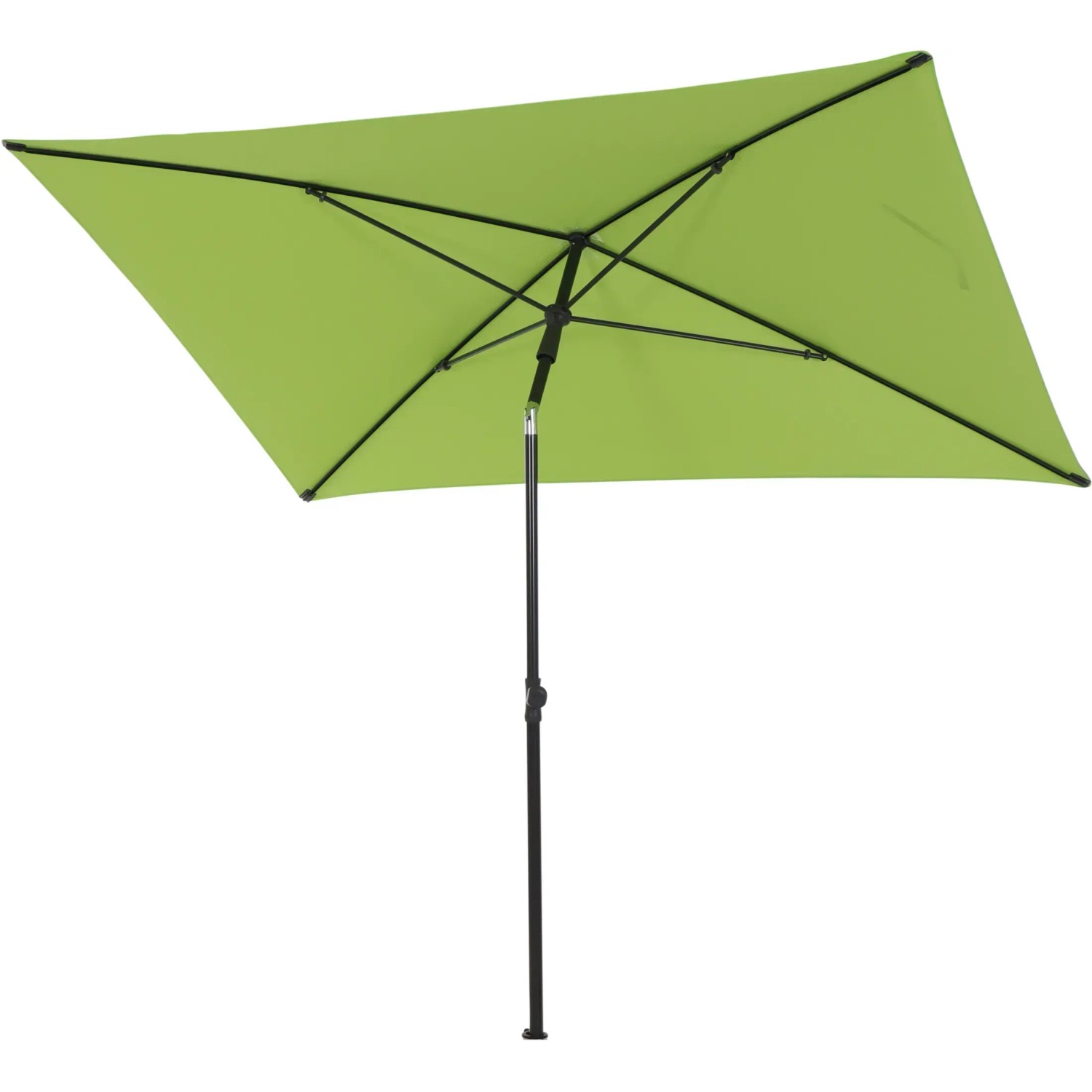 Grüner Siena Garden Marktschirm (140x210 cm) mit Knickfunktion für flexible Schattenausrichtung.