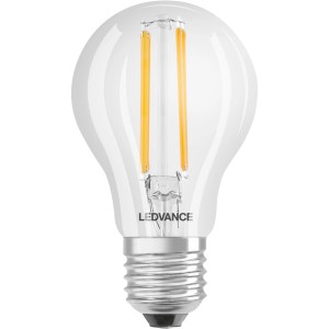 Ledvance Smart+ Filament E27 Leuchtmittel, 6W, klare Kolbenform mit Glühwendel-Design.