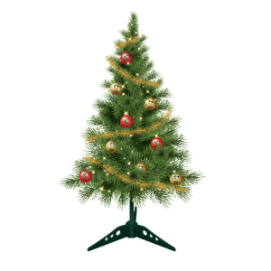 60 cm Disney Tisch-Christbaum-Set mit Mickey-Kugeln, goldener Lametta und LED-Lichterkette. Künstlicher Mini-Weihnachtsbaum.