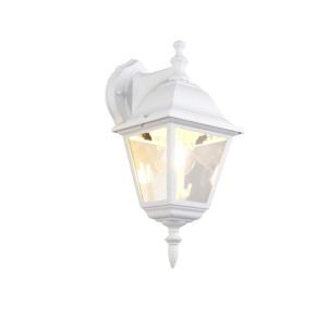 Weiße Trio LED-Laterne Livenza für Außenwandmontage, 14x34x19 cm.