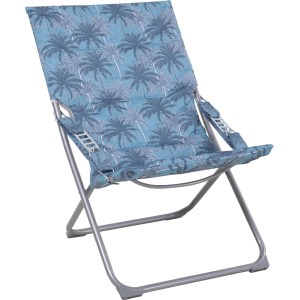 Faltbarer Campingstuhl Palmelo mit Palmenmuster, ideal für Camping und Freizeit.