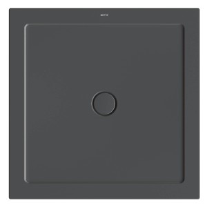 Quadratische, extraflache Bette Duschwanne Stage, 100x100 cm, in Raven.