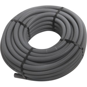 Flexibles, graues Panzer-Isolierrohr EN 20, 50 m Rolle, für Kabelverlegung.