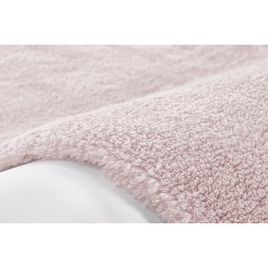 Detailansicht: Kayoom Teppich Bali 110, puderrosa, Hochflorteppich, weich und flauschig.