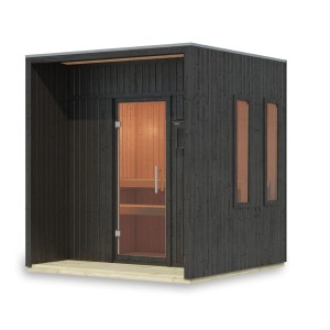 Karibu Saunahaus "Almeria" Schwarz