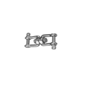 Seilflechter Wirbelschäkel, 6 mm, aus Edelstahl A4-AISI 316 für Bootsbedarf.
