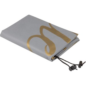 Windhager Deko-Haube Protect XXL, grau mit Golddruck, 1,4x2m, für Gartenpflanzen.