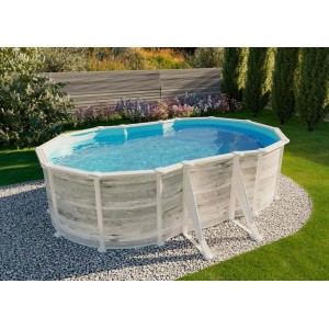 Poolcrew Stahlwand Pool Bornholm Folie (0,4 mm) 527 x 500 x 132 cm