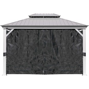 Sojag Pavillon Messina 12x16 Champagner mit Moskitonetzen, Detailansicht.