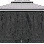Sojag Pavillon Messina 12x16 Champagner mit Moskitonetzen, Detailansicht.
