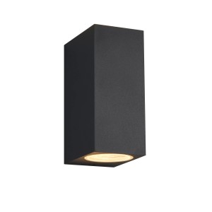 Eckige Trio Außenwandleuchte Roya in Anthrazit für stimmungsvolle Beleuchtung im Außenbereich.