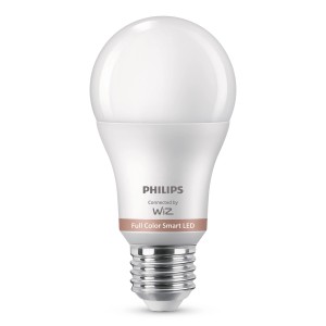 Philips Smart LED Lampe, 60W, E27, mehrfarbig, steuerbar per App.