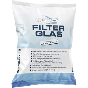 Chemoform Filterglassand, 0,5-1,25 mm, 20 kg Sack für Pool Filteranlagen.