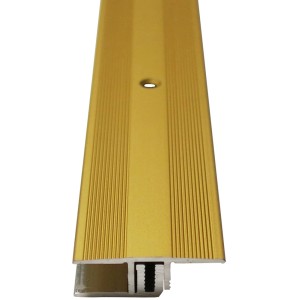 Messingfarbenes Übergangsprofil für Laminat & Parkett, 900 mm lang, inkl. Schrauben und Dübel.