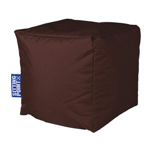 Brauner Sitting Point Hocker (60 l) für Indoor & Outdoor, wasserabweisend.