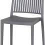 Grauer Siena Garden Lane Stapelstuhl, 56x46x80 cm, ideal für Garten & Balkon.