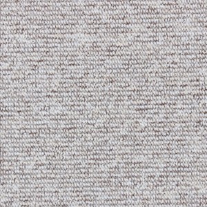 Nahaufnahme des beigen Andiamo Teppichbodens Lio. Meliertes, strapazierfähiges Textil für Wohnräume.