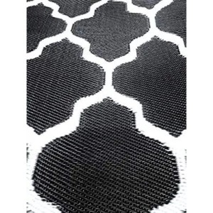 Jet-Line Outdoor Teppich KATE Schwarz 150 x 240 cm Balkonteppich Terrassenteppich