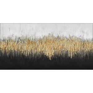 Pro Art Bild Canvas-Art Grey-Black-Gold 100 cm x 50 cm