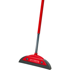 Vileda Superfeger Classic Zimmerbesen mit rotem Teleskopstiel für glatte Böden.