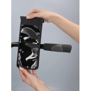 Fischer Fahrrad-Smartphone-Tasche Terra L/XL, wasserdicht, am Lenker montiert.