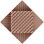 Terracottafarbene Florco Kunststoff-Klickfliese classic 40x40 cm mit offenem Gittermuster.