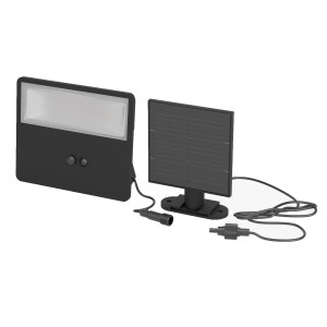 Eglo Solar LED-Wandleuchte Panettieri 11W Schwarz mit Sensor und Solarmodul.