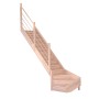 Treppe Mykonos Pro Buche Gewendelt L 80 cm Setzstufen Holz-Design-Geländer FSC®