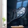 Komar Fototapete Vlies The forgotten Chateau mit Wendeltreppe und Steinwand, 200x280 cm.