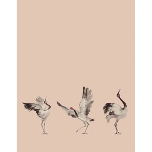 Marburg Vliestapete Schwäne Crushed-Optik Modern 270 cm x 210 cm Beige