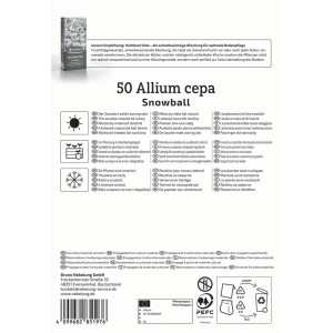 Kiepenkerl Wintersteckzwiebeln Snowball, weiße Zwiebeln, 50 Stück Packung.