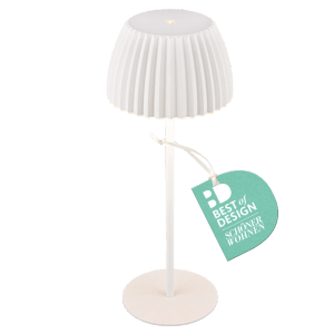 Brilo Akku-Tischleuchte Riffle Dimmbar Touch Weiß