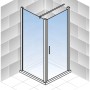 Schulte ExpressPlus Eckdusche mit Drehtür und Seitenwand, Dekor Liane, 90 cm.