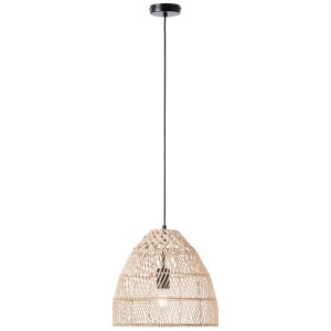 Brilliant Pendelleuchte Minster Rattan-Textil