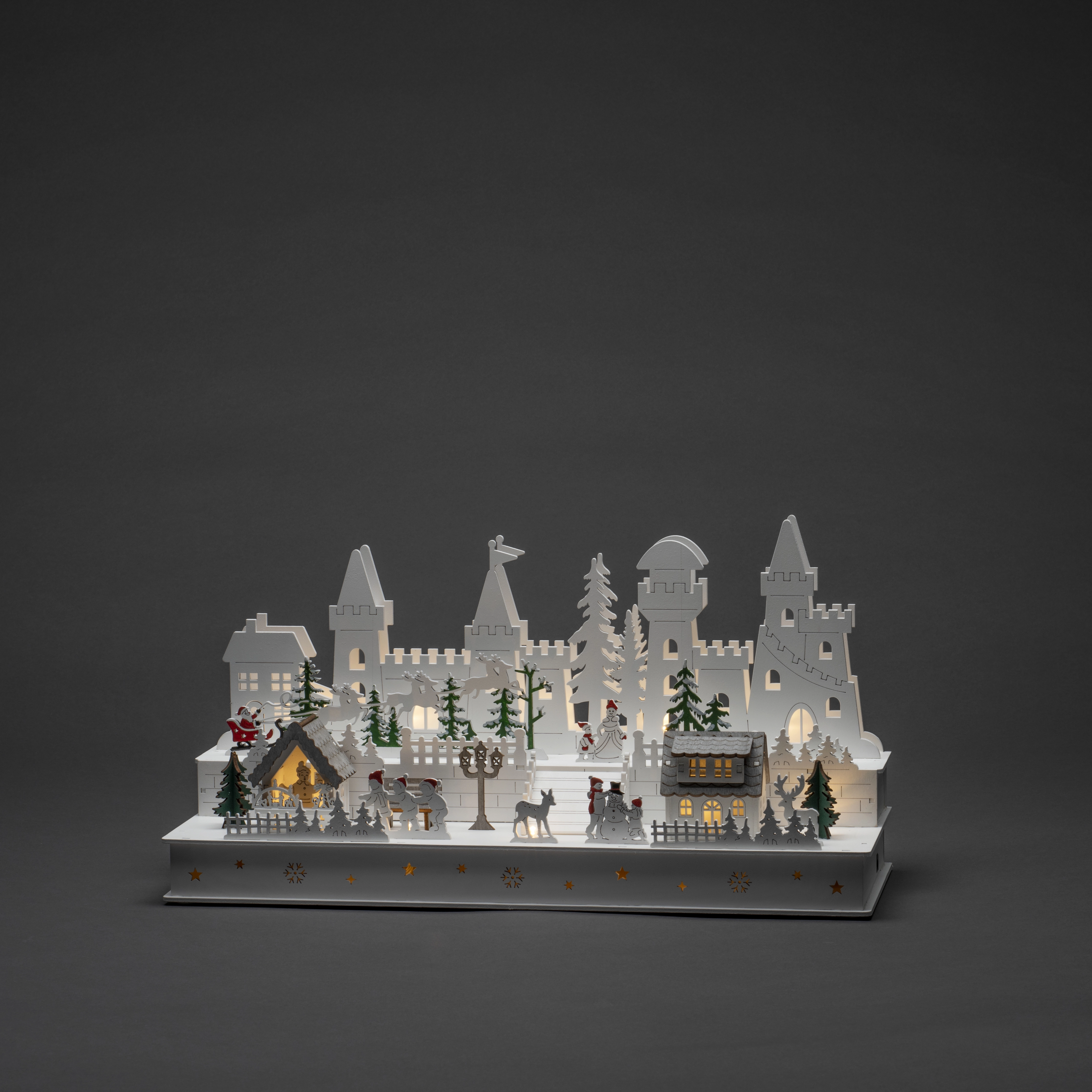 Konstsmide LED Burg Weiß Holzsilhouette 12 Warm-Weiße Dioden OBI bei kaufen