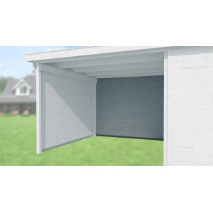 Weka Rückwand 300 cm, grau, für Designhaus Typ 126 und 172. Gartenhaus-Zubehör für Wind- und Sichtschutz.