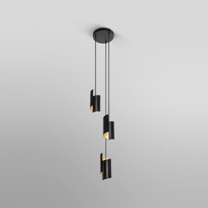 Schwarze Ledvance Smart+ WiFi Pendelleuchte Decor Twist, 150cm, Hängeleuchte mit drei Strahlern.