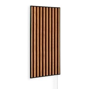 Könighaus Infrarotheizung Holzpaneel Ambient Edition, 1000 W, Schwarz mit Holz-Optik.