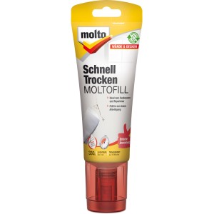 Tube Molto Schnell Trocken Moltofill Fertigspachtel 330g für Wand- und Deckenreparaturen.