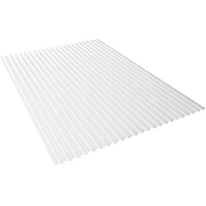 Salux Wellplatte Sinus 32/09 PVC Frost Klar 120 cm x 75 cm Stärke: 0,8 mm