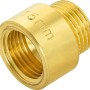 Hahnverlängerung aus Messing, 18,6 mm x 21 mm, zur Verlängerung von Gewindefittings um 15 mm.