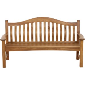 Siena Garden Dublin Gartenbank aus Akazienholz, 3-Sitzer. Natürliche Optik mit geschwungener Rückenlehne.