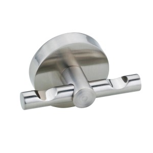 Nie Wieder Bohren Doppel-Wandhaken Moon MO241D in Edelstahl-Optik.