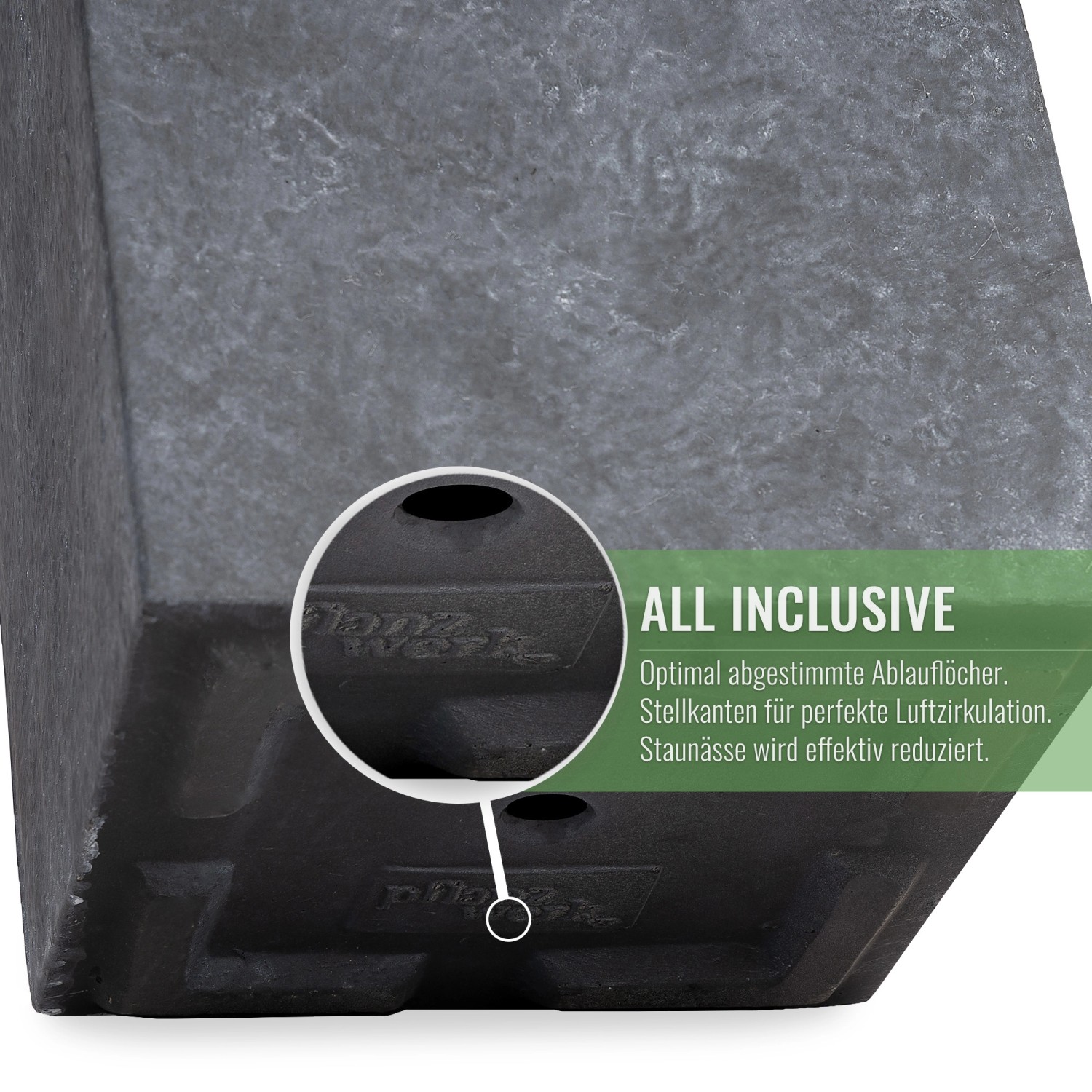 Pflanzwerk Pflanzkübel Tub Premium Frostbeständig Lava 50 cm Anthrazit_4