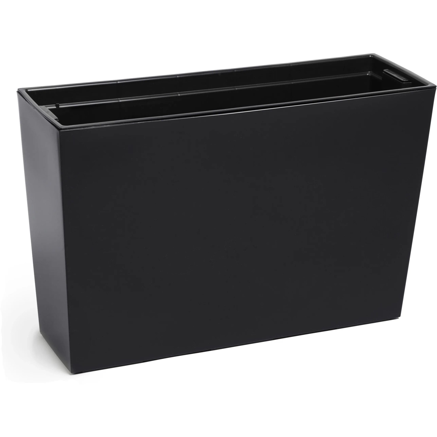 Jardinière Blanc Rotin Plastique 56x18x36 Cm - Avec Réserve D'eau Et Insert - 7