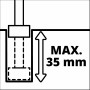 Symbolbild: Max. Frästiefe 35 mm der Einhell Akku-Oberfräse TP-RO 18 Li BL