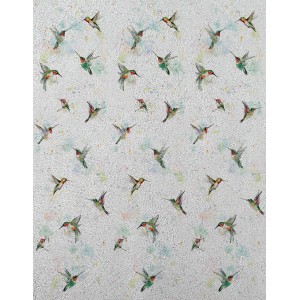 Marburg Vliestapete Kolibri Crushed-Optik Modern 270 cm x 210 cm Silber