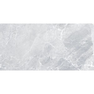 Helle, graue Eco Cerram Bodenfliese Earth White in Marmoroptik, 60x120 cm.