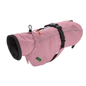 Hunter Hundemantel Nordby für Dackel, Rückenlänge 45 cm, altrosa. Wasserabweisend, mit Fleece-Futter.