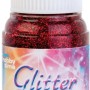 Rote Glitterglue Flasche (60ml) mit Dosierverschluss zum Kleben und Dekorieren.